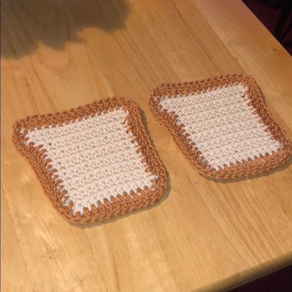 NEW Crochet Toast Coasters (2 Pack) - Picture 5 of 8